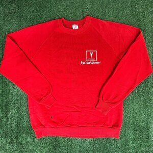 Vintage 80s Pontiac Crewneck Sweatshirt Red Auto Racing Logo